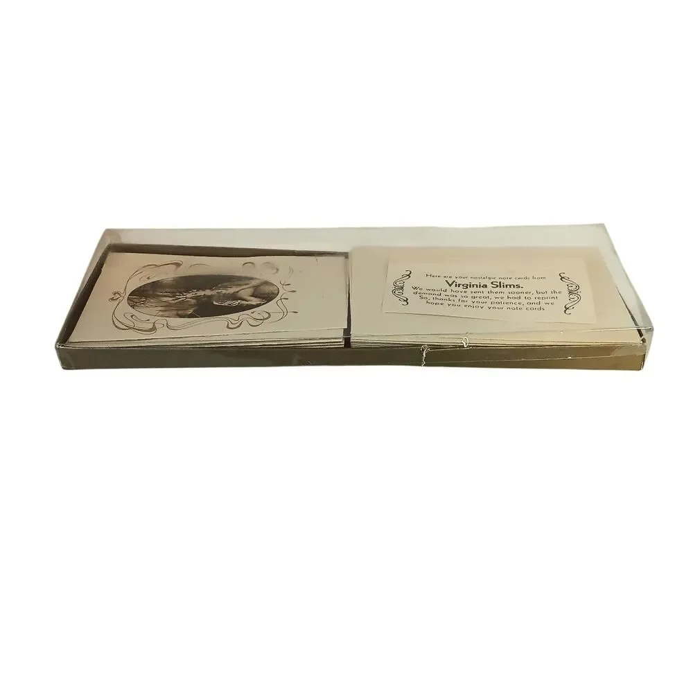 VTG Virginia Slims Cigarette 10 Note Cards & Envelopes In Original Box Unused